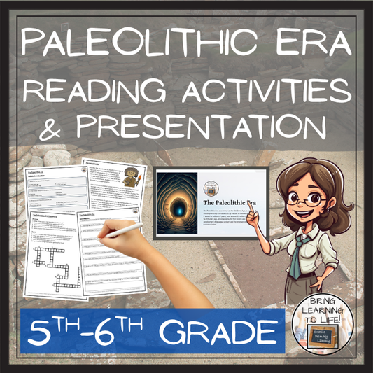 Paleolithic Era of the Stone Age Close Reading Comprehension | 5th & 6th Grade