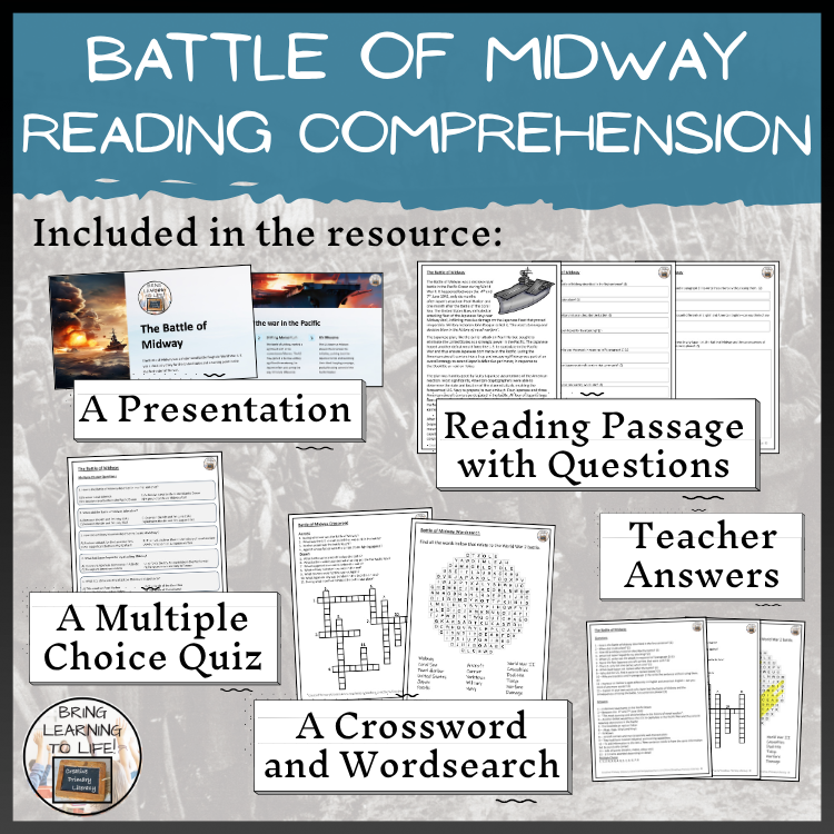 Battle of Midway Close Reading Comprehension Activity | 5th Grade & 6th Grade