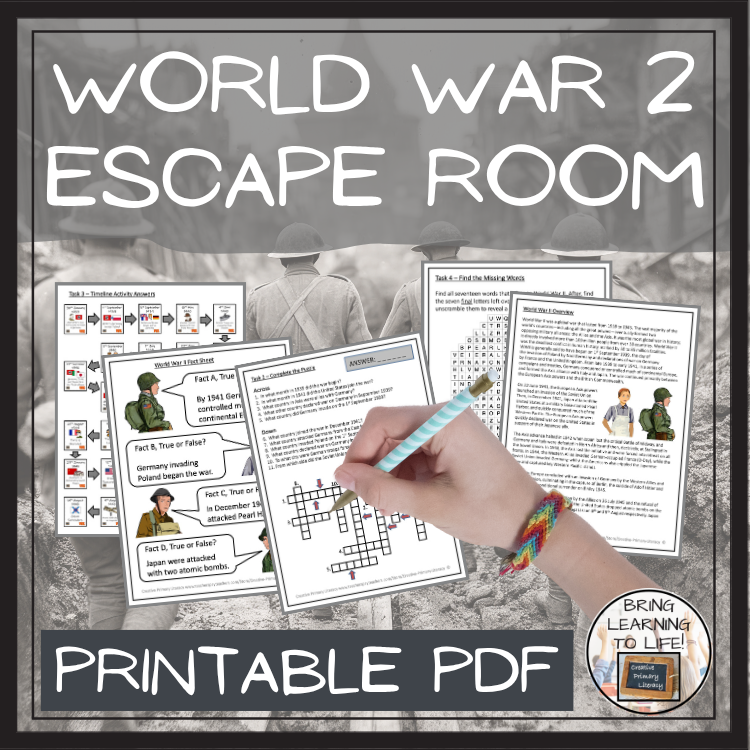 World War II Escape Room | Social Studies & History Activity