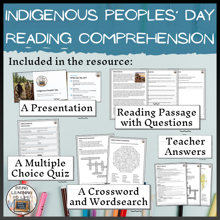 Indigenous Peoples’ Day Reading Comprehension Activities | 5th & 6th Grade