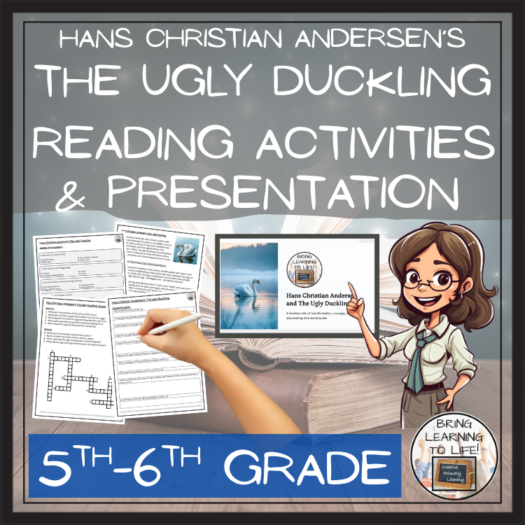 The Ugly Duckling Reading Comprehension Hans Christian Andersen | 5th-6th Grade