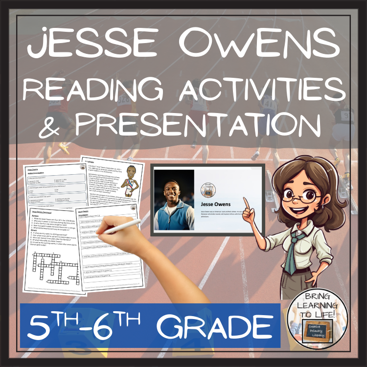 Jesse Owens Close Reading Comprehension Activities | 5th Grade & 6th Grade
