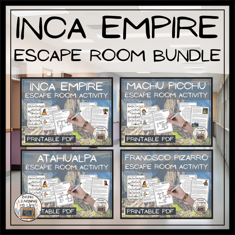 Inca Empire Escape Room Activity Bundle | 5th & 6th Grade
