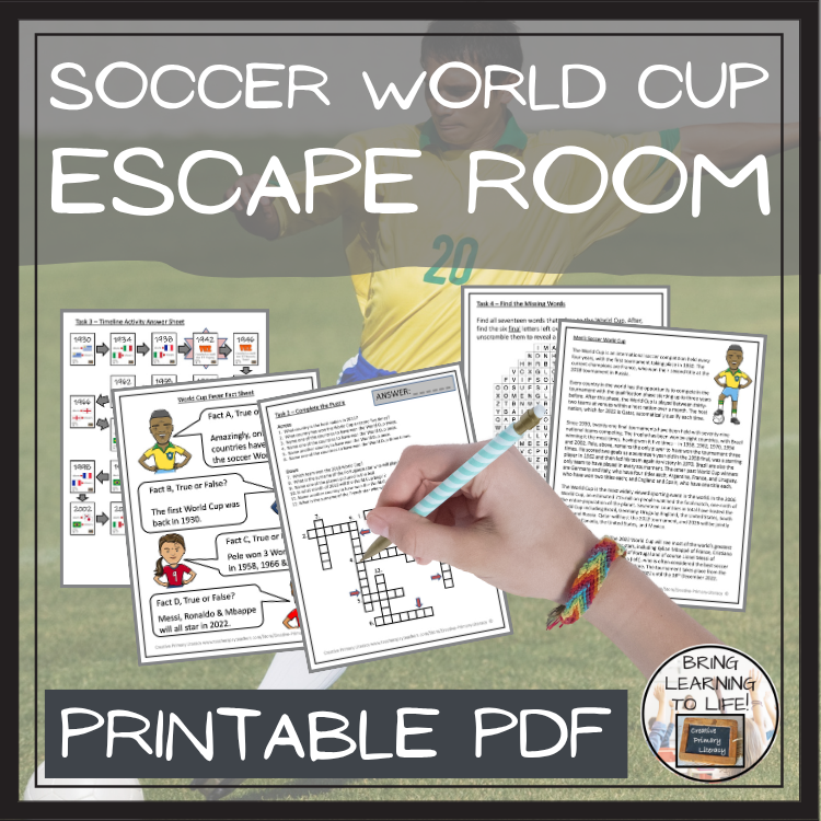 Soccer World Cup Escape Room Activity