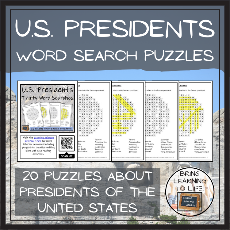 U.S. Presidents Word Search Puzzle Collection