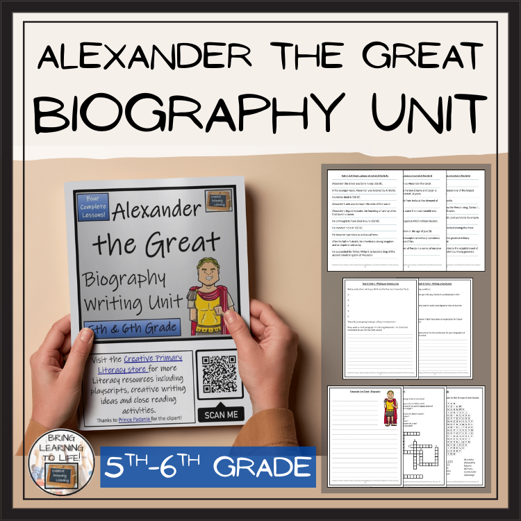 Alexander the Great Biography Project & Writing Unit | 5th Grade & 6th Grade