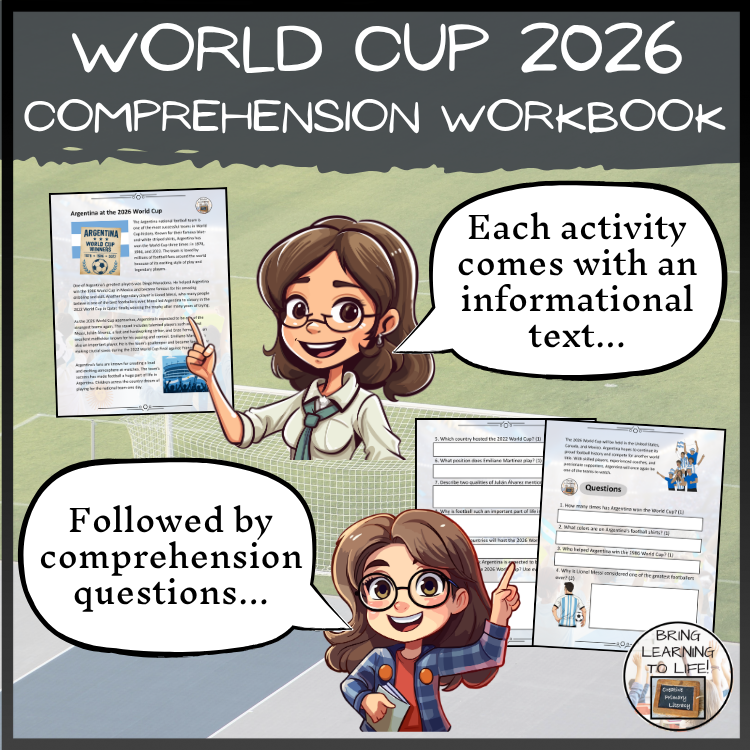 World Cup 2026 Reading Comprehension Workbook | 5th-6th Grade