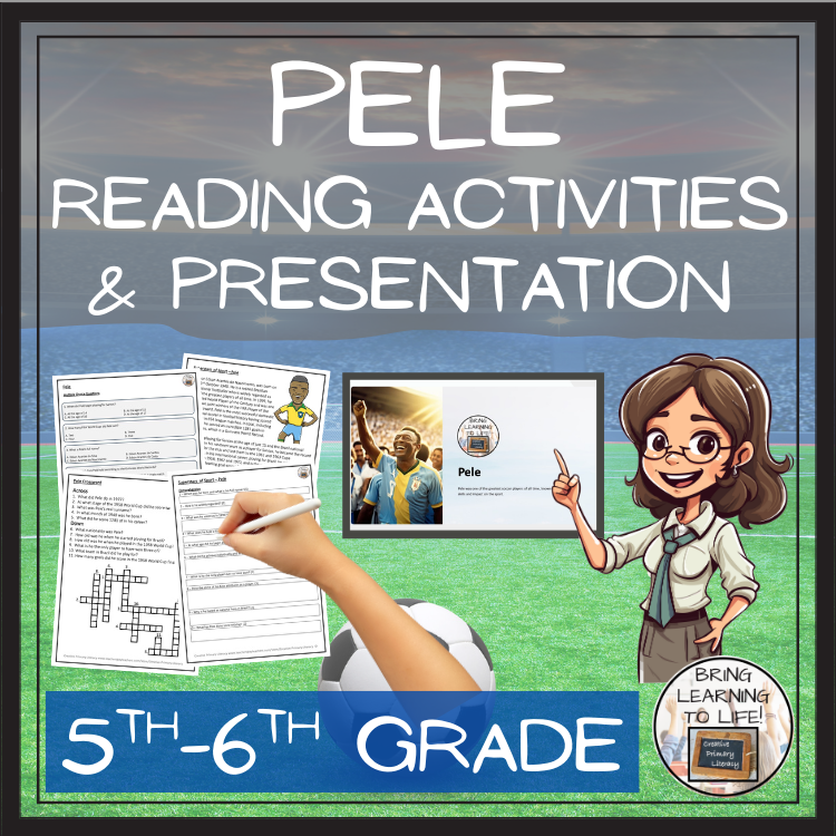 Pele Close Reading Comprehension Activities | 5th Grade & 6th Grade
