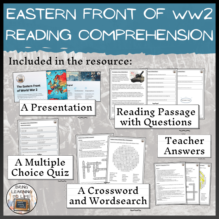 Eastern Front of World War II Close Reading Comprehension | 5th & 6th Grade