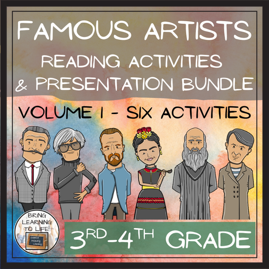 Famous Artists Close Reading Activity Bundle Volume 1 | 3rd Grade & 4th Grade