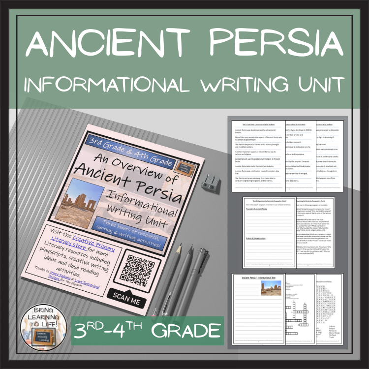 Ancient Persia Informational Writing Unit | 3rd Grade & 4th Grade