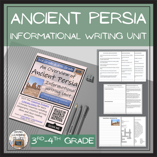 Ancient Persia Informational Writing Unit | 3rd Grade & 4th Grade