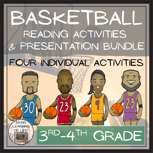 Greatest Basketball Players Close Reading & Presentation Bundle | 3rd-4th Grade