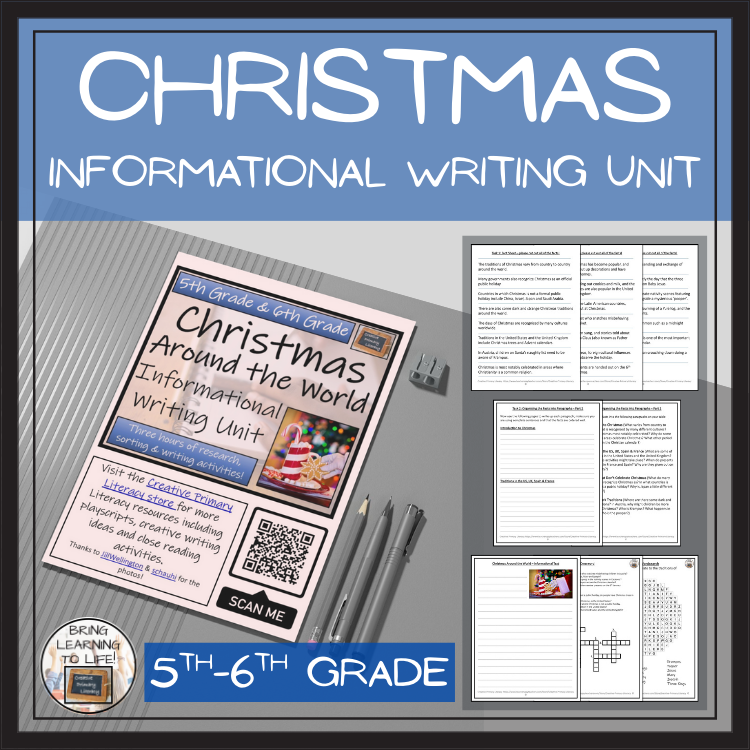 Christmas Around the World Informational Writing Unit | 5th Grade & 6th Grade