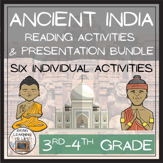 Ancient India Close Reading Comprehension Bundle | 3rd Grade & 4th Grade
