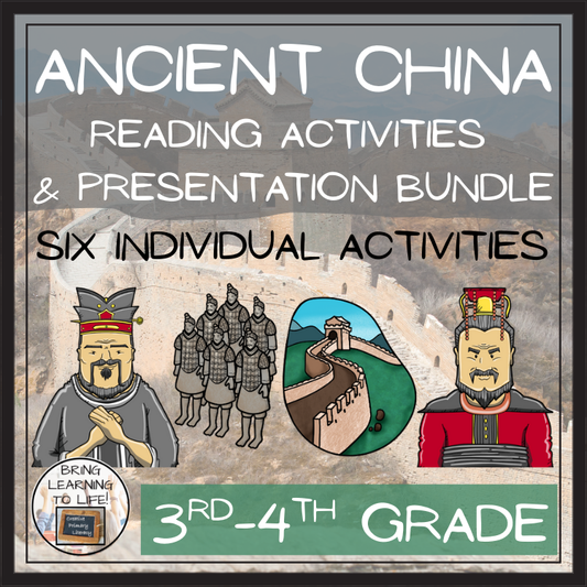 Ancient China Close Reading Comprehension Bundle | 3rd Grade & 4th Grade