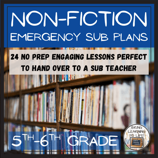 Emergency Sub Plans: Non-Fiction Bundle | 5th–6th Grade