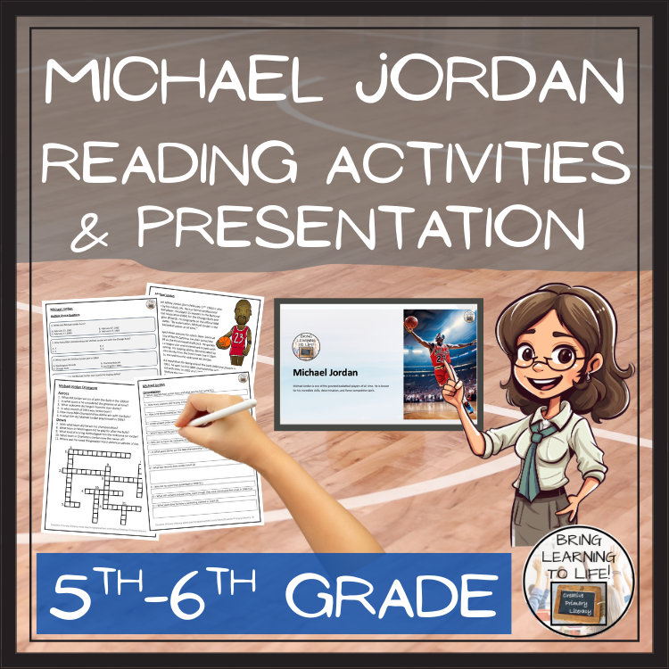 Michael Jordan Close Reading Comprehension Activities | 5th Grade & 6th Grade