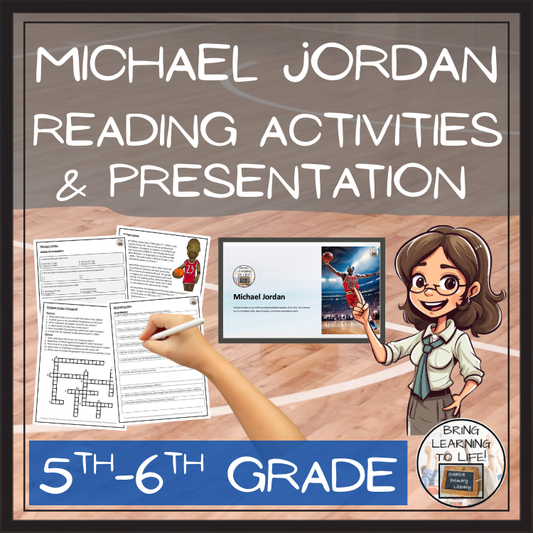 Michael Jordan Close Reading Comprehension Activities | 5th Grade & 6th Grade