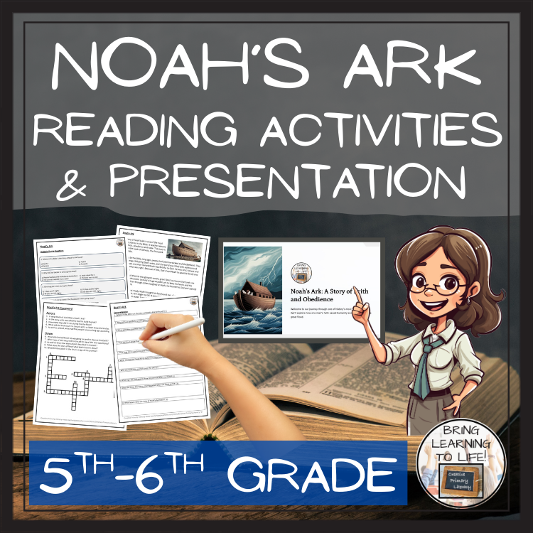 Noah's Ark Close Reading Comprehension Activities | 5th Grade & 6th Grade