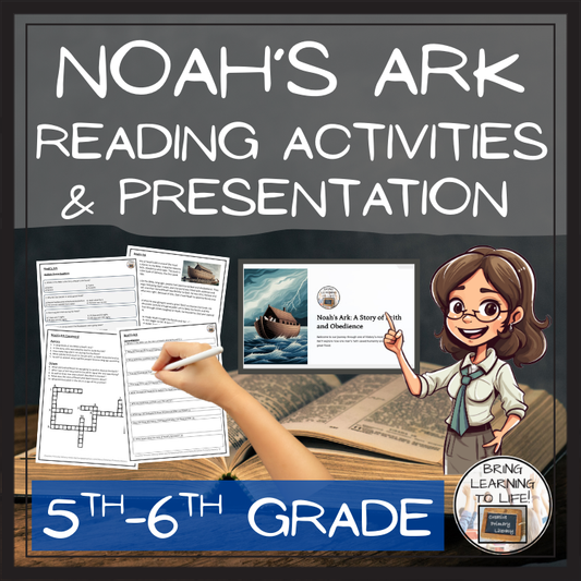 Noah's Ark Close Reading Comprehension Activities | 5th Grade & 6th Grade