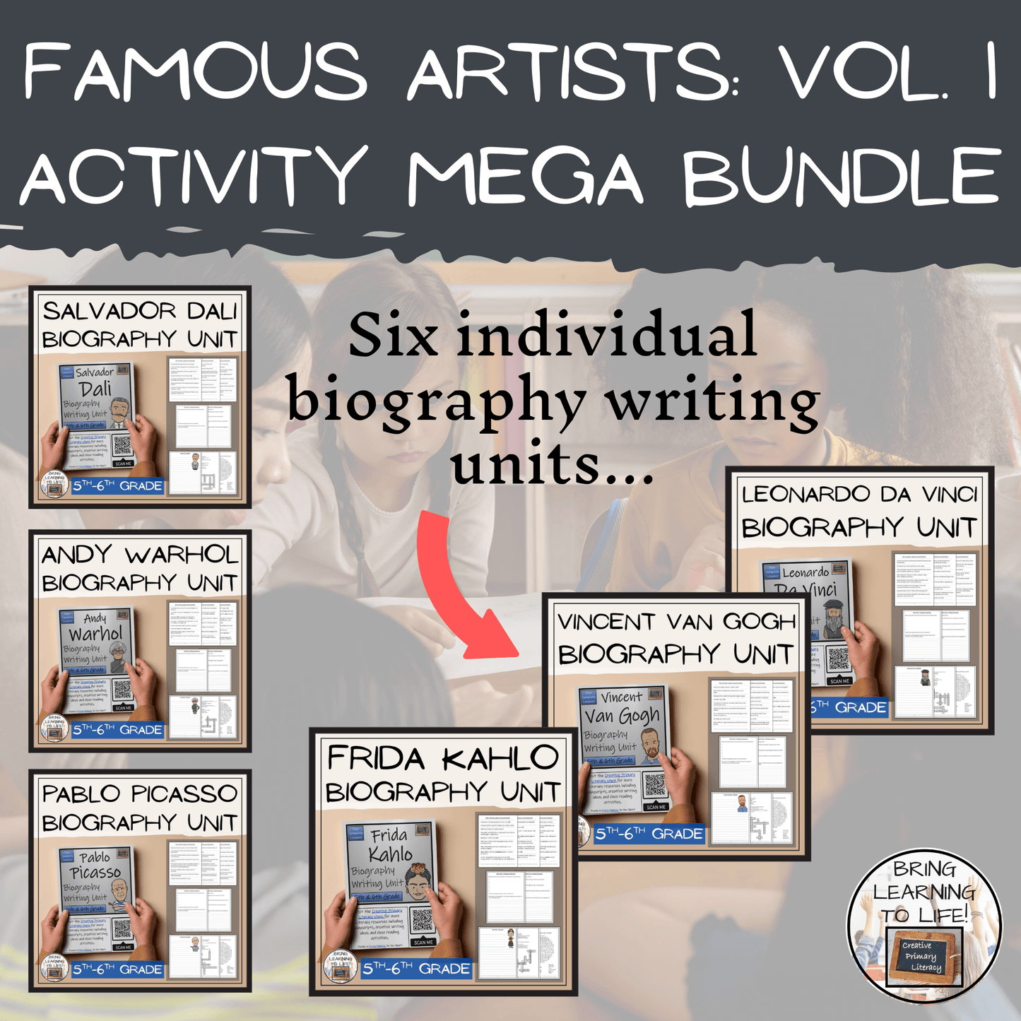 Famous Artists Activity Mega Bundle Volume 1 | 5th-6th Grade