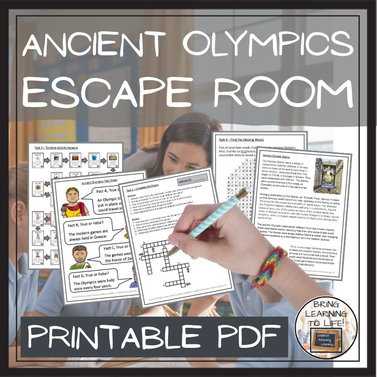Ancient Olympics Escape Room | Social Studies & Ancient History Activity