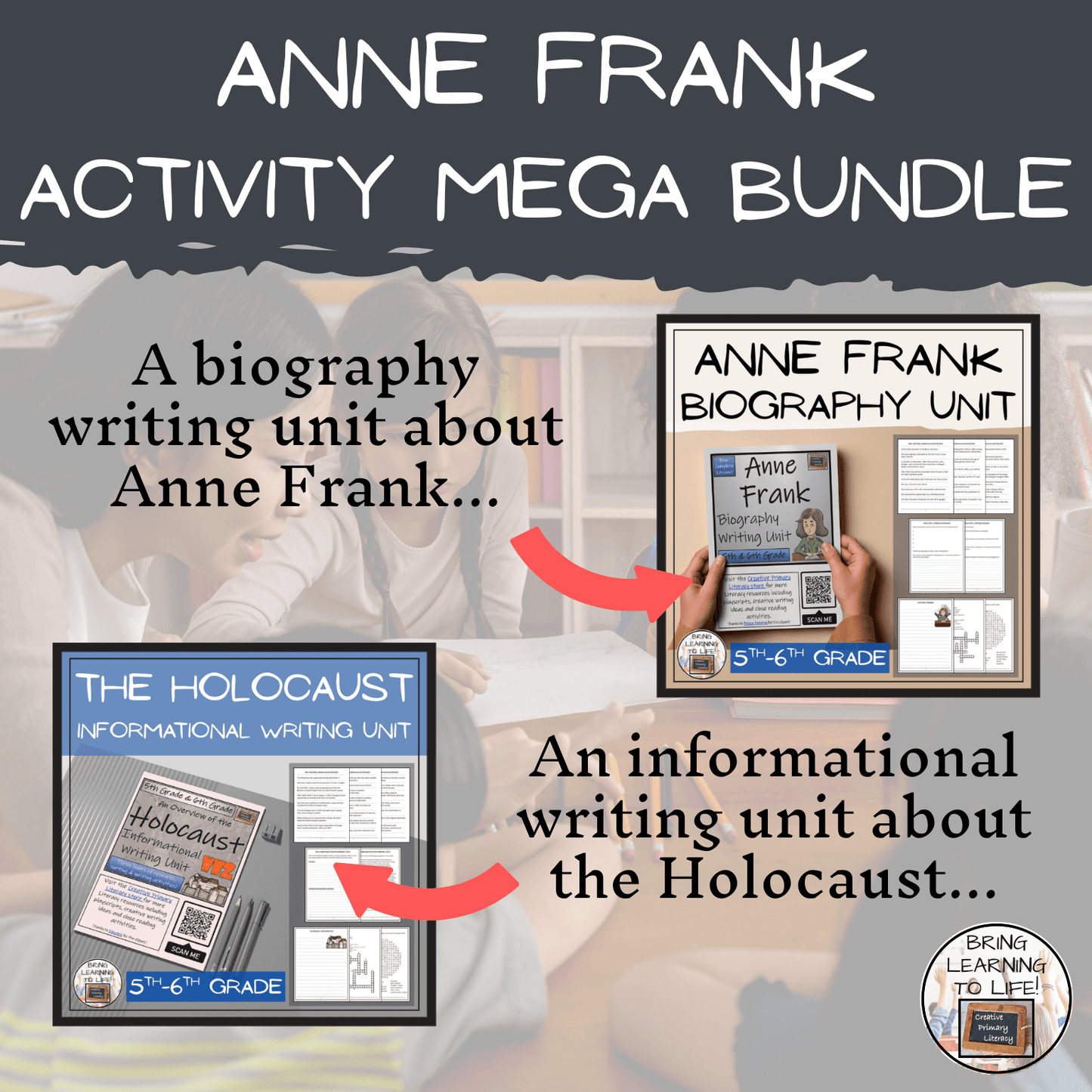 Anne Frank & the Holocaust Activity Bundle | 5th-6th Grade