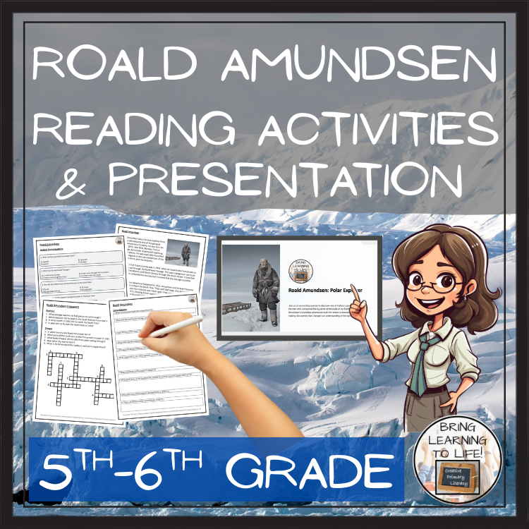 Roald Amundsen Close Reading Comprehension Activities | 5th Grade & 6th Grade
