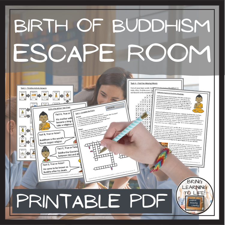Siddhartha Gautama & the Birth of Buddhism Escape Room | Social Studies Activity