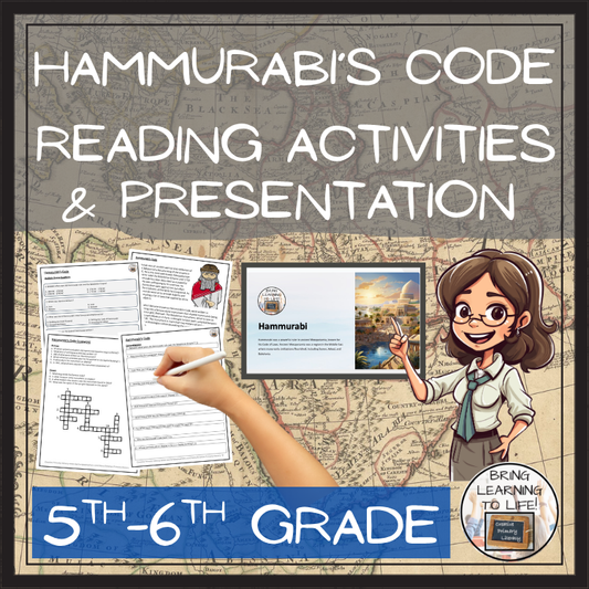 Hammurabi's Code Close Reading Comprehension Activities | 5th Grade & 6th Grade
