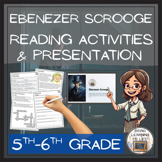 Ebenezer Scrooge Close Reading Comprehension Activities | 5th Grade & 6th Grade