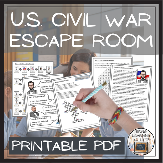 American Civil War Escape Room | Social Studies & History Activity