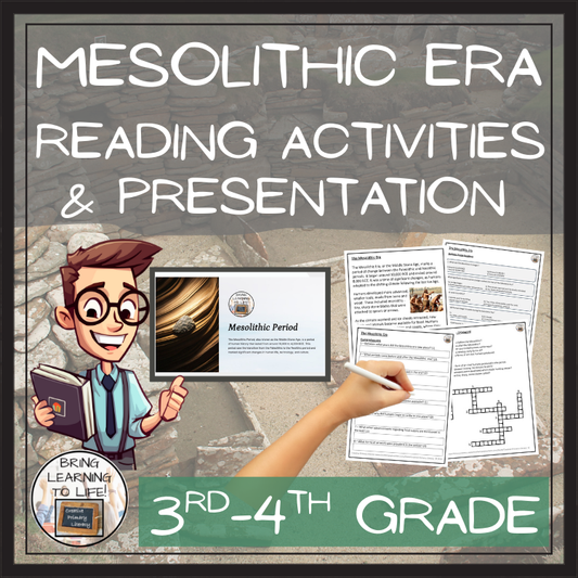 Mesolithic Era of the Stone Age Close Reading Comprehension | 3rd & 4th Grade