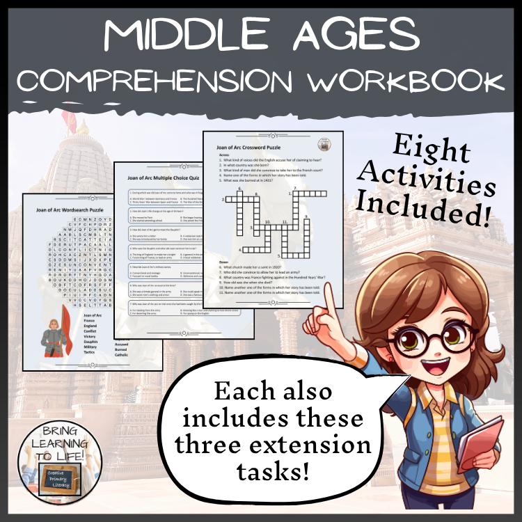 Middle Ages Reading Comprehension Workbook | 5th-6th Grade