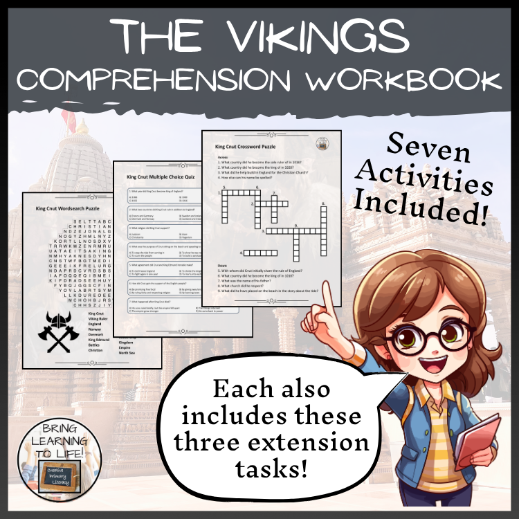 Vikings Reading Comprehension Workbook | 5th-6th Grade