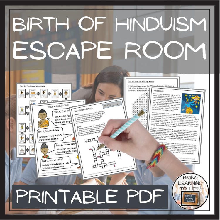Birth of Hinduism Escape Room | Social Studies & Ancient History Activity