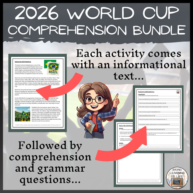 World Cup 2026 Close Reading Comprehension Bundle | 5th-6th Grade