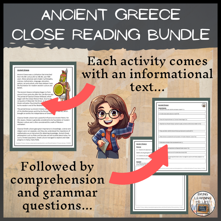 Ancient Greece Close Reading Activity Bundle | 5th Grade & 6th Grade