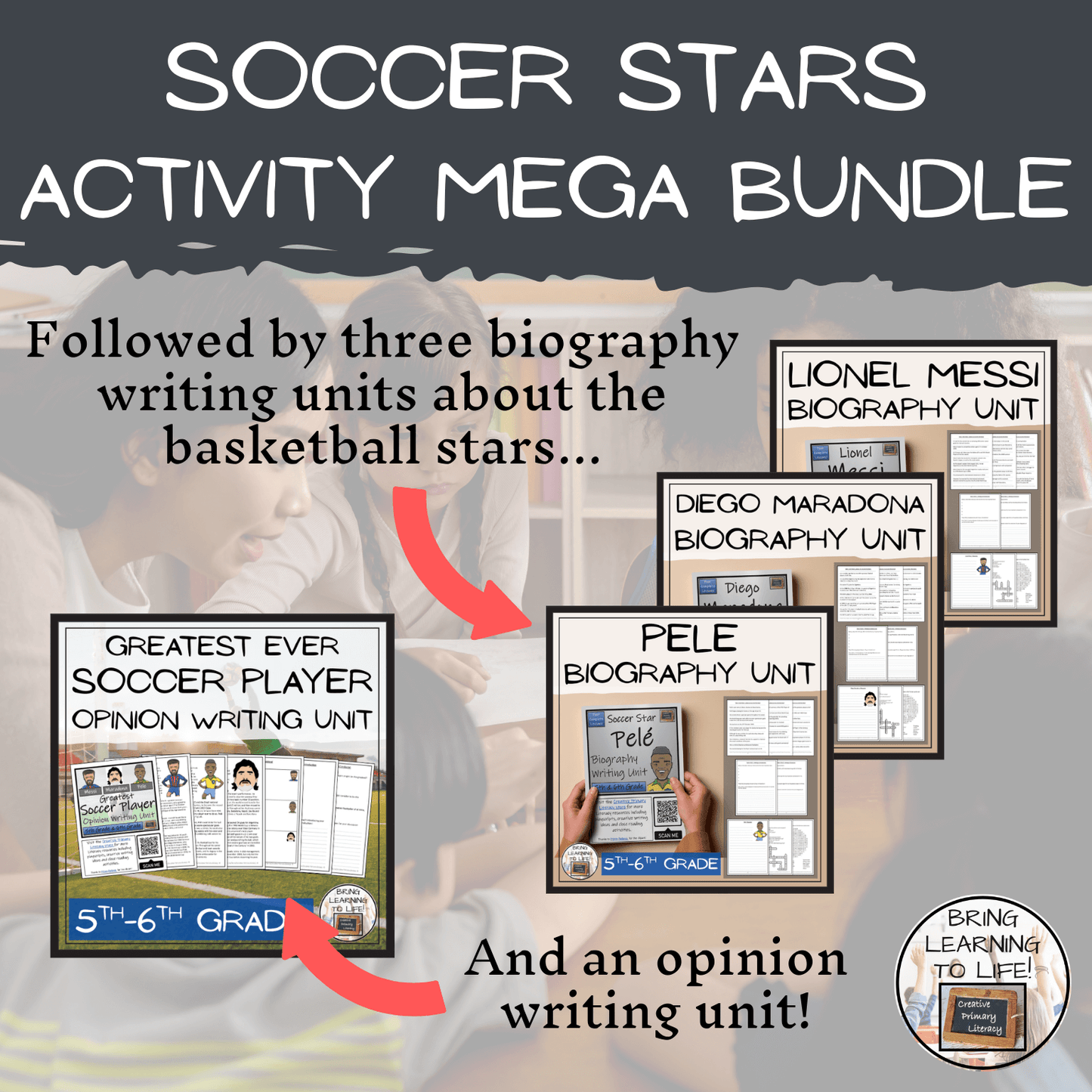 Greatest Soccer Stars Mega Bundle of Activities | 5th Grade & 6th Grade