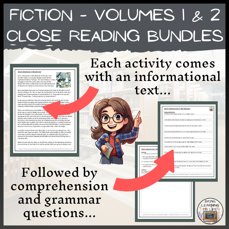Fiction Classics Volume 1 & 2 Reading Comprehension Bundle | 5th & 6th Grade