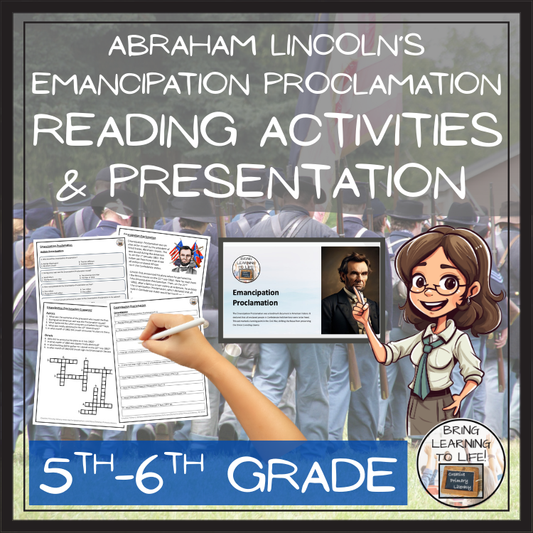 Emancipation Proclamation Close Reading Comprehension | 5th Grade & 6th Grade