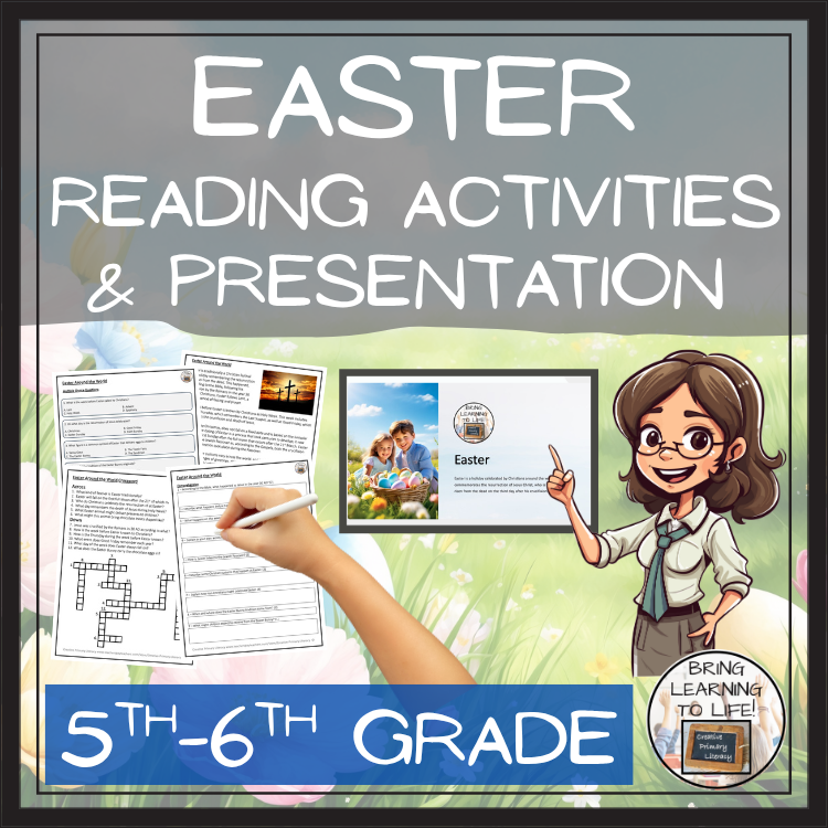 Easter Close Reading Comprehension Activities | 5th Grade & 6th Grade