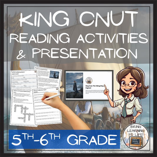Viking King Cnut Close Reading Comprehension Activities | 5th Grade & 6th Grade