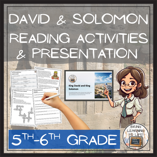 King David & King Solomon Close Reading Activities | 5th Grade & 6th Grade