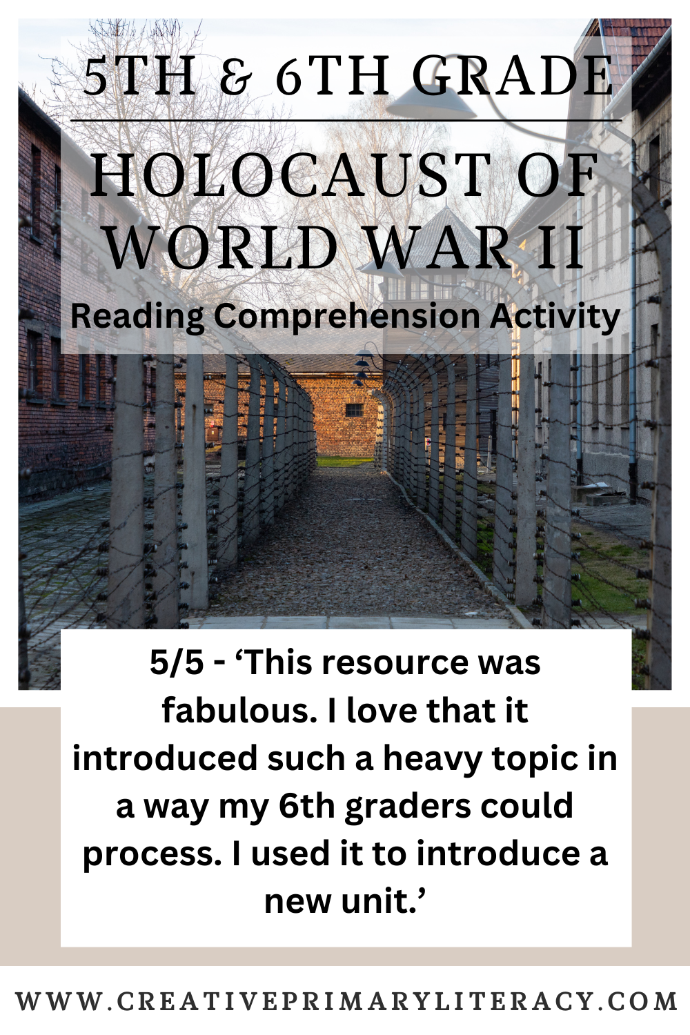 Holocaust of World War II Close Reading Comprehension | 5th Grade & 6th Grade