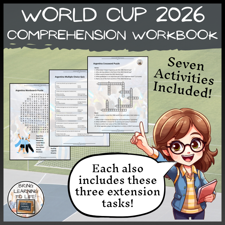 World Cup 2026 Reading Comprehension Workbook | 5th-6th Grade