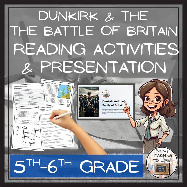 Dunkirk and the Battle of Britain Close Reading Comprehension | 5th & 6th Grade