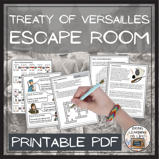 Treaty of Versailles Escape Room | Social Studies & History Activity