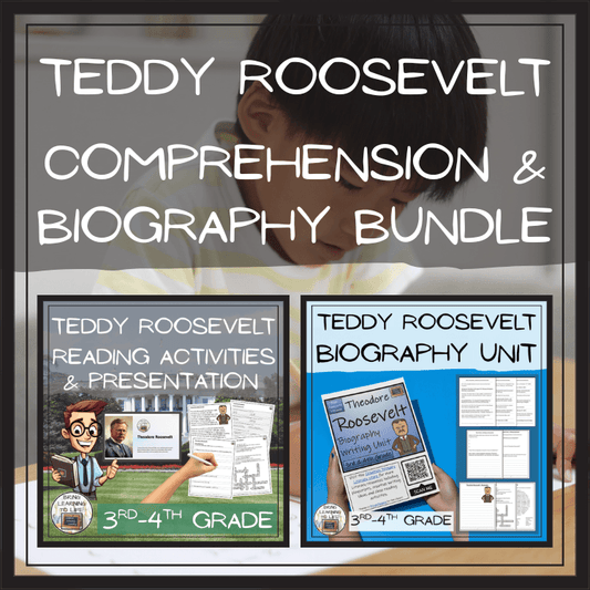 Theodore Roosevelt Close Reading & Biography Bundle | 3rd Grade & 4th Grade